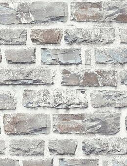 living walls Vliestapete Neue Bude 2.0, leicht strukturiert, Motiv, Steinoptik, gemustert, Landhaus Tapete Stein Tapeten Wohnzimmer Schlafzimmer Küche Flur Optik