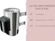 Karibu Sauna Ivana 1, BxTxH: 155 x 122 x 198 cm, 68 mm, Ganzglasfront