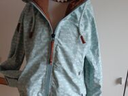 NAKETANO SOMMERjacke MARITIMES MOTIV Mintgrün KAPUZE braune Applikationen Gr. L TOP - Adendorf