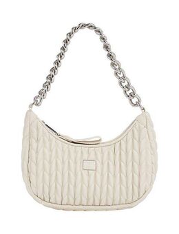 Tommy Jeans Umhängetasche TJW ICONIC SHOULDER QUILTED, Damen Schultertasche, Tragetasche mit Zierketten-Henkel