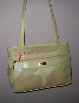 STE-16 Handtasche, Tasche, Damentasche, Schultertasche, Umhängetasche, Patchwork-Leder - Lübeck