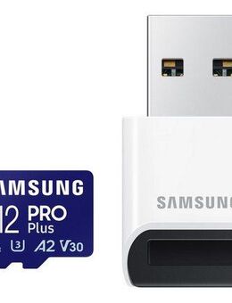 Samsung PRO Plus (2023) microSD, inkl. USB-Kartenleser Speicherkarte (512 GB, UHS Class 3, 180 MB/s Lesegeschwindigkeit)