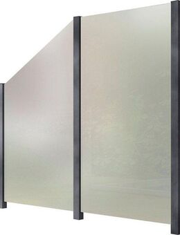 STAKET PRO Zaun, (Set), Glaszaun, Gesamtlänge: 2,212 m, 3 Pfosten