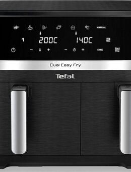 Tefal Heißluftfritteuse Dual Easy Fry XXL, 2 Schubladen, 6,5l + 4,5l, 7 Programme, MyTefal App, 2700 W, Heissluftfritteuse Doppelkammer, energie- & zeitsparend, EY9428