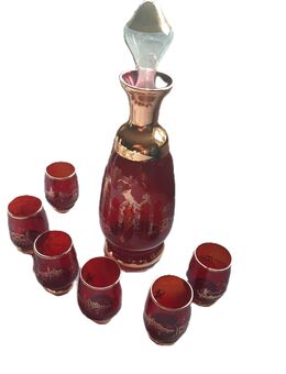 Venedig Karaffe mit 6 Gläschen - Heidenrod