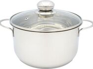 Krüger Fleischtopf Saturn, Edelstahl (1-tlg), Glasdecke für praktisches Sichtkochen
