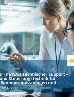 Mitarbeiter (m/w/d) Technischer Support – Antriebs- und Steuerungstechnik für Rollläden, Sonnenschutzanlagen und Tore - Rottenburg (Neckar)