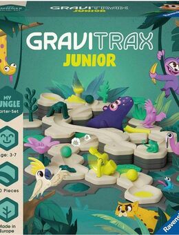 Ravensburger Kugelbahn-Bausatz GraviTrax Junior Starter-Set Jungle, Made in Europe