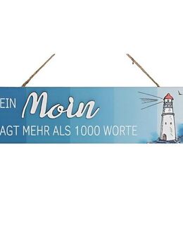 Holzschild Ein Moin sagt mehr als 1000 Worte Hängeschild Türschild Martime Deko - München