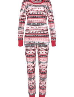 LASCANA Pyjama (2 tlg) mit winterlichem Druck