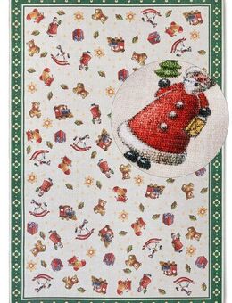 Villeroy & Boch Teppich Nostalgic Toy's Delight, eckig, rund und Läufer, rechteckig, Höhe: 3 mm, Weihnachten, Wohnzimmer, Flur, Geschenk, Toys Delight, Dekoration