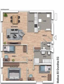 4 Monate Bauzeit ! Bungalow 112 qm Wlf. - schlüsselfertige und massive Bauweise - Wittenförden