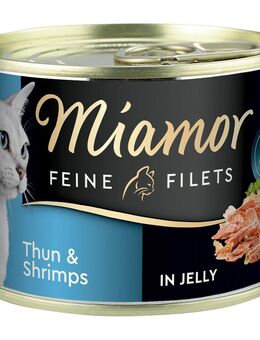 Miamor Feine Filets 6 x 185 g - Thunfisch & Shrimps