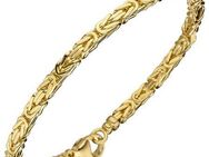 JOBO Goldarmband, Königsarmband 585 Gold massiv 19 cm