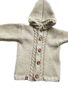 Baby Strickjacke BW in Beige und Größe 86/92 - Kreuztal