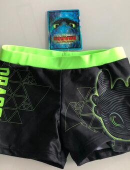Jungen Kinder Badehosen Bademode Slips Dragons Schwarz Grün Neon Strand Sommer Gr. 92 neu mit Etikett - Albstadt
