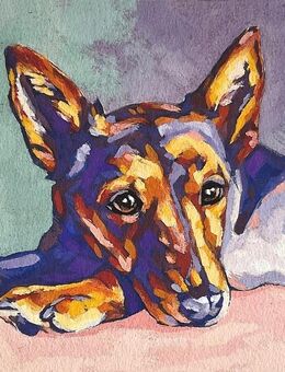 Direkt von Künstlerin: FineArt Print "Der liegende Hund" - Obrigheim (Pfalz)