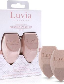 Luvia Cosmetics Make-up Schwamm Diamond Sponge Candy, Set, 2 tlg., feinporige Oberfläche für natürliches Hautbild