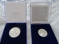 2 Silbermedaillen in Originalverpackung 500/ooo und 835/ooo Silber z.B. Mainzer Dukaten - Bonn