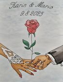 Aquarell zur Hochzeit... in 60439