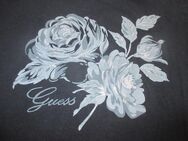 NEUw * Romantik * Rosen * Blüten * Blumen * Bodycon * Kurzarm *  T- Shirt "GUESS JEANS * AUTHENTIC"  Gr. 34- 36/ XS- S * schwarz * weiß * grau * - Riedlingen