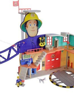 SIMBA Spiel-Feuerwehrwache Feuerwehrmann Sam, Mega-Feuerwehrstation XXL, mit Licht und Sound