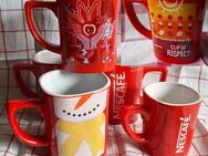 Neu! 6- teiliges Konvolut von Nescafe- Henkelbechern mit verschiedenen Motiven - Niederfischbach