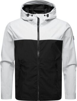 Ragwear Softshelljacke Shellwie Block wasserdichte Herren Übergangsjacke mit großer Kapuze