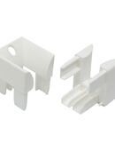 Einlauftrichter | für Kunststoff Rollladen-Führungsschiene 930 | Farbe: weiß und braun | Trichtermaße: 40 x 37 mm in 47445