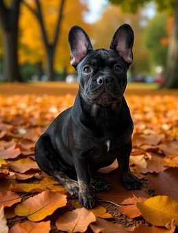 Wunderschöne Französische Bulldogge in Black Solid - Feucht