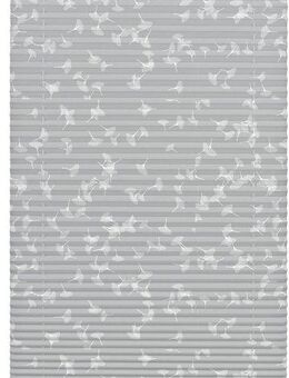 GARDINIA Plissee Dekor Ginkgo Oesyter Mushroom, blickdicht, ohne Bohren, verspannt, Klemmfix, Klemmträger mit Feststellschraube, Plissee Concept Trägern zum Klemmen