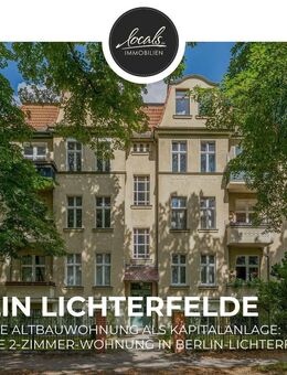Charmante Altbauwohnung als Kapitalanlage: Vermietete 2-Zimmer-Wohnung in Berlin-Lichterfelde - Berlin