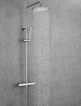 welltime Duschsystem Sanddorn, Höhe 135 cm, 1 Strahlart(en), Set, Überkopfbrause, Regendusche Wellnessdusche in verschiedenen Farben