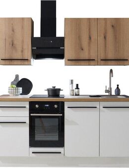 BASIC by Balculina Pantryküche Torcello BxHxT 180x210x60 cm, Breite 180cm, wahlweise mit E-Geräten, Softclose-Funktion