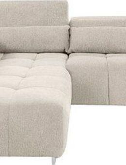 COTTA Ecksofa Orion L-Form, mit Kopfteilverstellung & 5 Nierenkissen