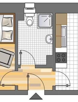 Demnächst frei! 1-Zimmer-Wohnung in Dortmund Körne (nur mit WBS) - Dortmund