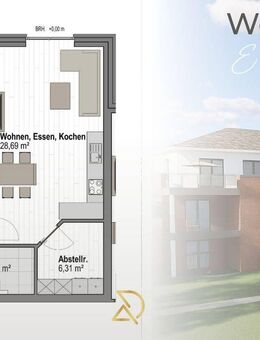 Wohnen auf einer Ebene - Erdgeschoss Eigentumswohnung mit Terrasse & KfW Förderung - Lemförde