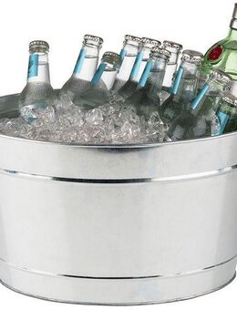APS Wein- und Sektkühler Tin, aus Metall mit Kunststoffeinsatz, Volumen 11 Liter