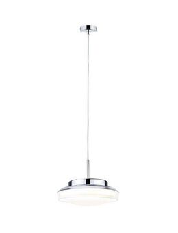 Paulmann LED Pendelleuchte Selection Bathroom Luena IP44 11,5W 3000K Chrom 230V Glas/Metall, LED fest integriert, Warmweiß