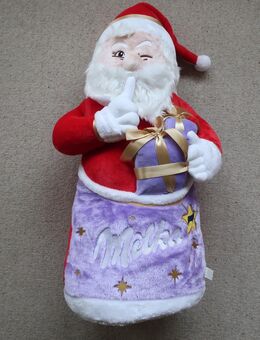 XXL Milka Weihnachtsmann Nikolaus Plüsch Stoff Dekoration 76 cm - Niddatal