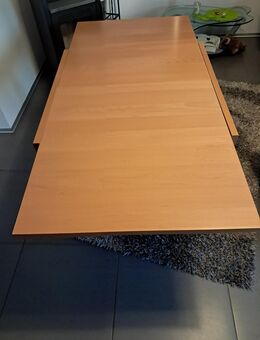 Esstisch, Buche, mit Chrombeinen, ausziehbar - Sprockhövel