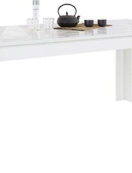 INOSIGN Esstisch Prisma 180x90 cm, Esszimmertisch, ausziehbar, erweiterbar auf 228 cm, rechteckig,Tischplatte Stärke 22 mm u. mit elegantem Siebdruck