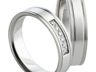 Titanringe AB1586-AB1587 mit Zirkonia, 5mm breit - Aholming