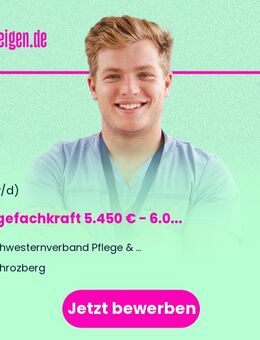Pflegefachkraft (m/w/d) 5.450 € - 6.000 € in Vollzeit / in Teilzeit - Schrozberg