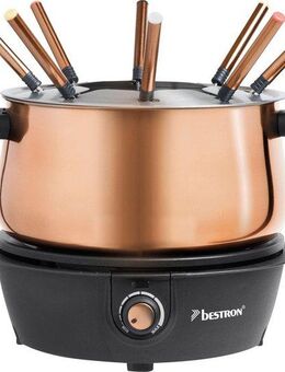 bestron Elektro-Fondue AFD850CO, 1,5 l, für bis zu 8 Personen, Stufenloser Temperaturschalter, Spritzschutz