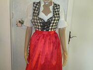 NEU * Nostalgie * Brauchtum * Folklore * Trachten * Volksfest * Oktoberfest * Dirndl- Kleid * Seiden- Satin * Halb- SCHÜRZE * rot * - Riedlingen