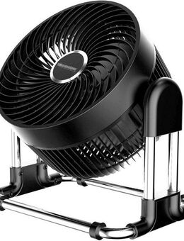 Sonnenkönig Tischventilator Vind schwarz, Leistung 45W, laufruhig, wendbaren Luftauslass, 3 Stufen, vertikale Oszillation, Neigung einstellbar