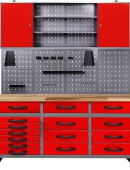 ONDIS24 Werkstatt-Set Konny, 160 cm, höhenverstellbar, inkl. Hakenset