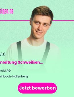 Teamleitung Schweißen (m/w/d) - Steinbach-Hallenberg