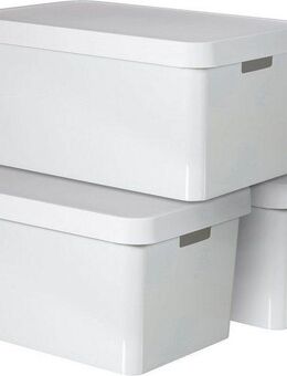 Curver Organizer INFINITY (Set, 3 St), Aufbewahrungsbox, stapelbar, 45 Liter, weiß